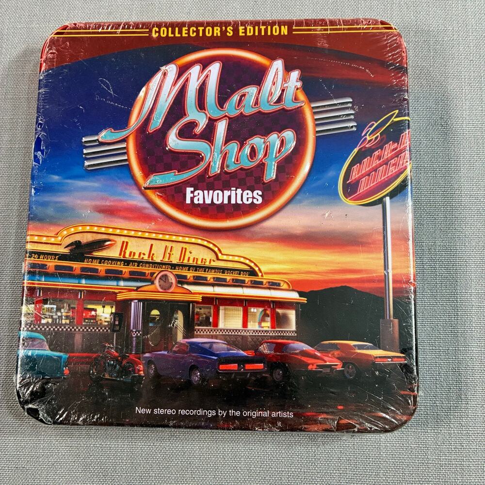 Malt Shop Favorites Collector’s Edition 2 CD Tin Set Sealed Rock N Roll Oldies